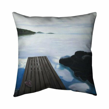 FONDO 26 x 26 in. Evening on the Dock-Double Sided Print Indoor Pillow FO2774093